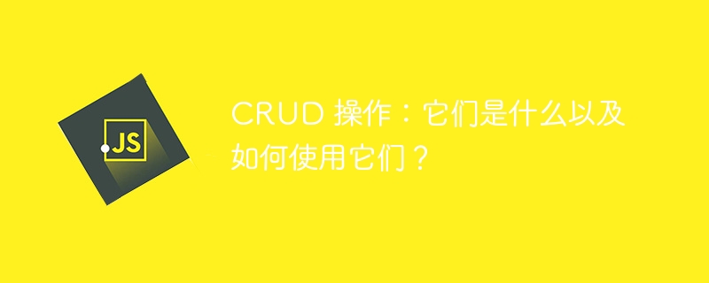 CRUD 操作：它们是什么以及如何使用它们？