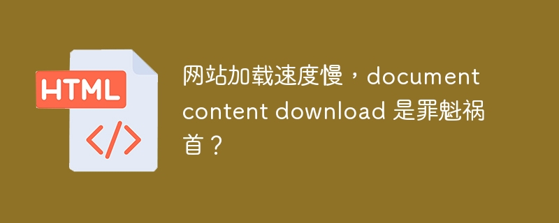 网站加载速度慢，document content download 是罪魁祸首？