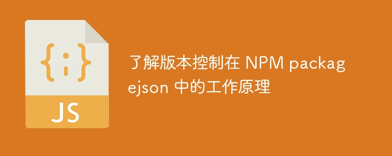 了解版本控制在 npm packagejson 中的工作原理