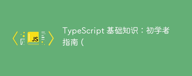 TypeScript 基础知识：初学者指南 (✅