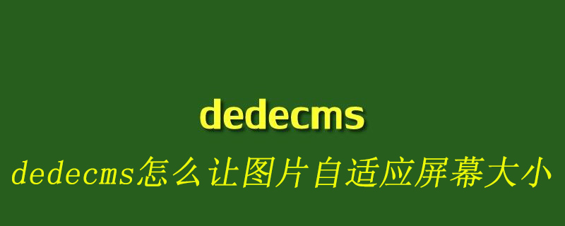 dedecms怎么让图片自适应屏幕大小