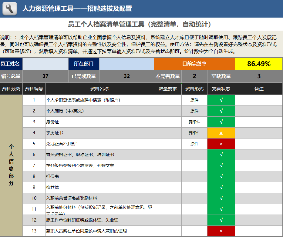 考勤/绩效/工资/社保（680个带公式的Excel模板），一次性拿走 π