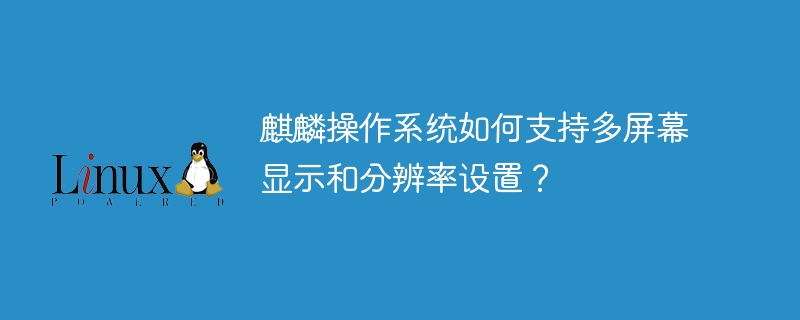 麒麟操作系统如何支持多屏幕显示和分辨率设置？