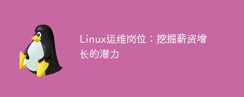 Linux运维岗位：挖掘薪资增长的潜力