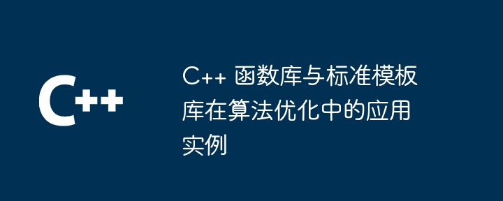 C++ 函数库与标准模板库在算法优化中的应用实例