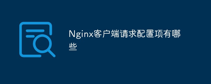 Nginx客户端请求配置项有哪些