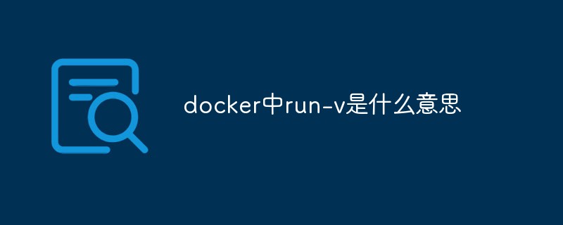 docker中run-v是什么意思