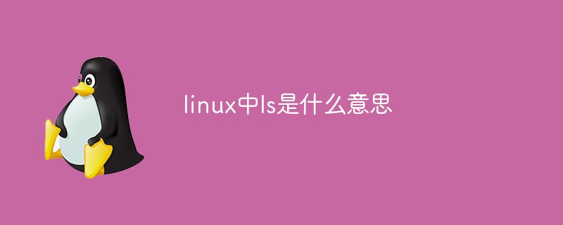linux中ls是什么意思