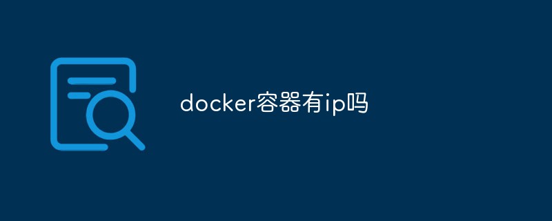 docker容器有ip吗