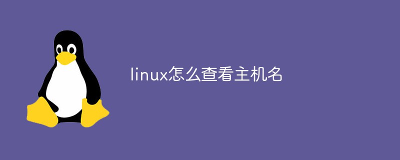 linux怎么查看主机名