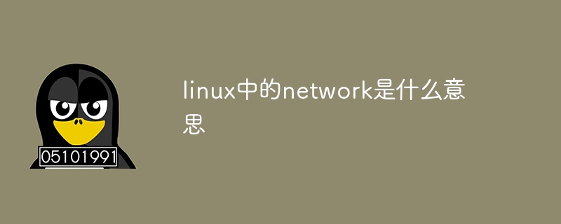 linux中的network是什么意思