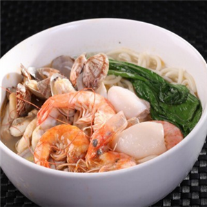 辣小贝捞汁海鲜面