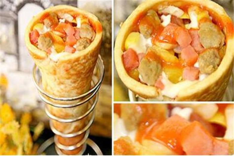 手握披萨小吃加盟