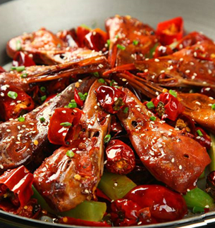 馋嘴干锅辣鸭头