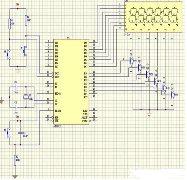 数字钟电路图以及工作原理xxxx