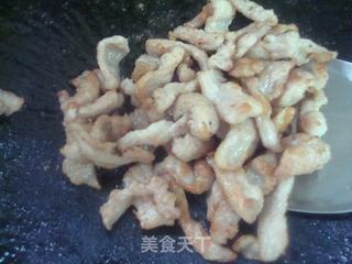 京葱炒猪脖肉的做法步骤：7