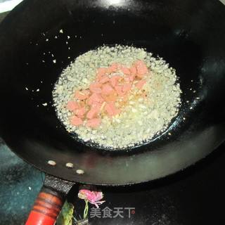 火腿蒜香炸酱的做法步骤：6
