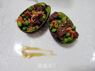 双牛餐♥牛油果♥豌豆牛肉的做法步骤：3