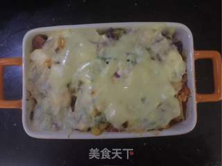 焗什锦海鲜饭的做法步骤：13
