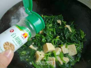 菠菜冻豆腐汤的做法步骤：12