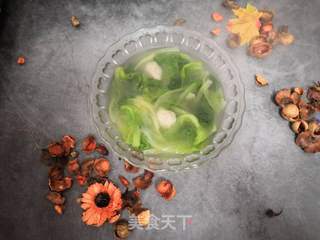生菜鱼丸汤的做法步骤：5