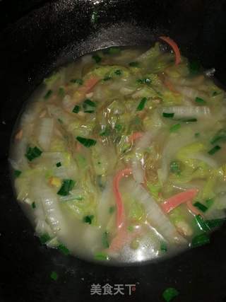 #团圆饭#白菜红薯粉汤的做法步骤：10