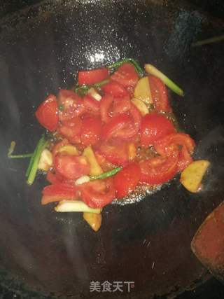 #团圆饭#番茄焖牛腩的做法步骤：7