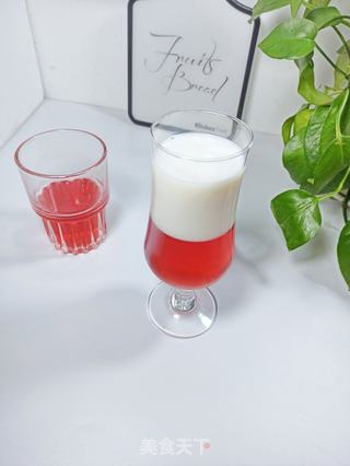 洛神花茶撞奶的做法步骤：9