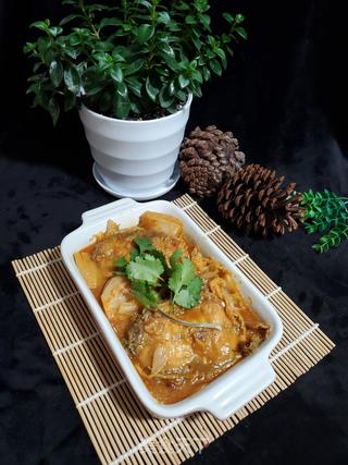 辣白菜炖鱼块的做法步骤：8