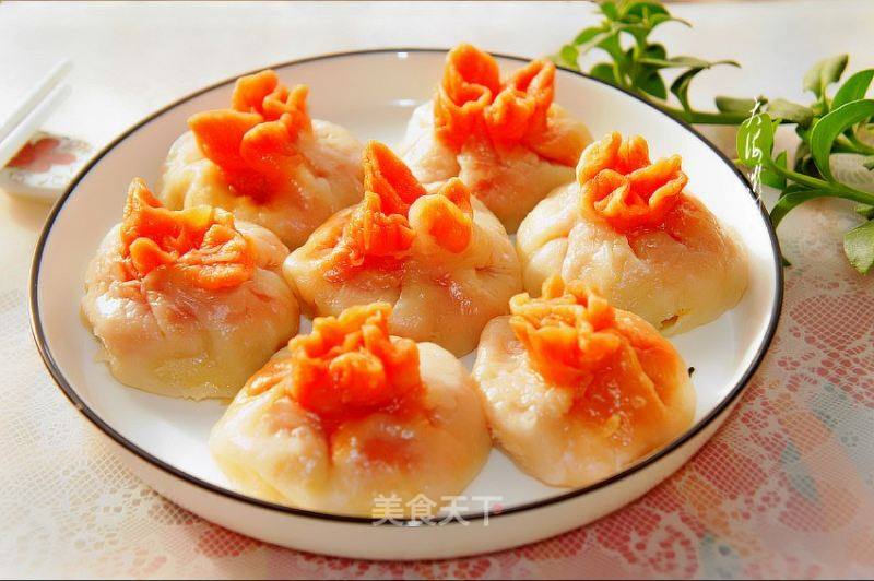 酸菜猪肉馅双色包子