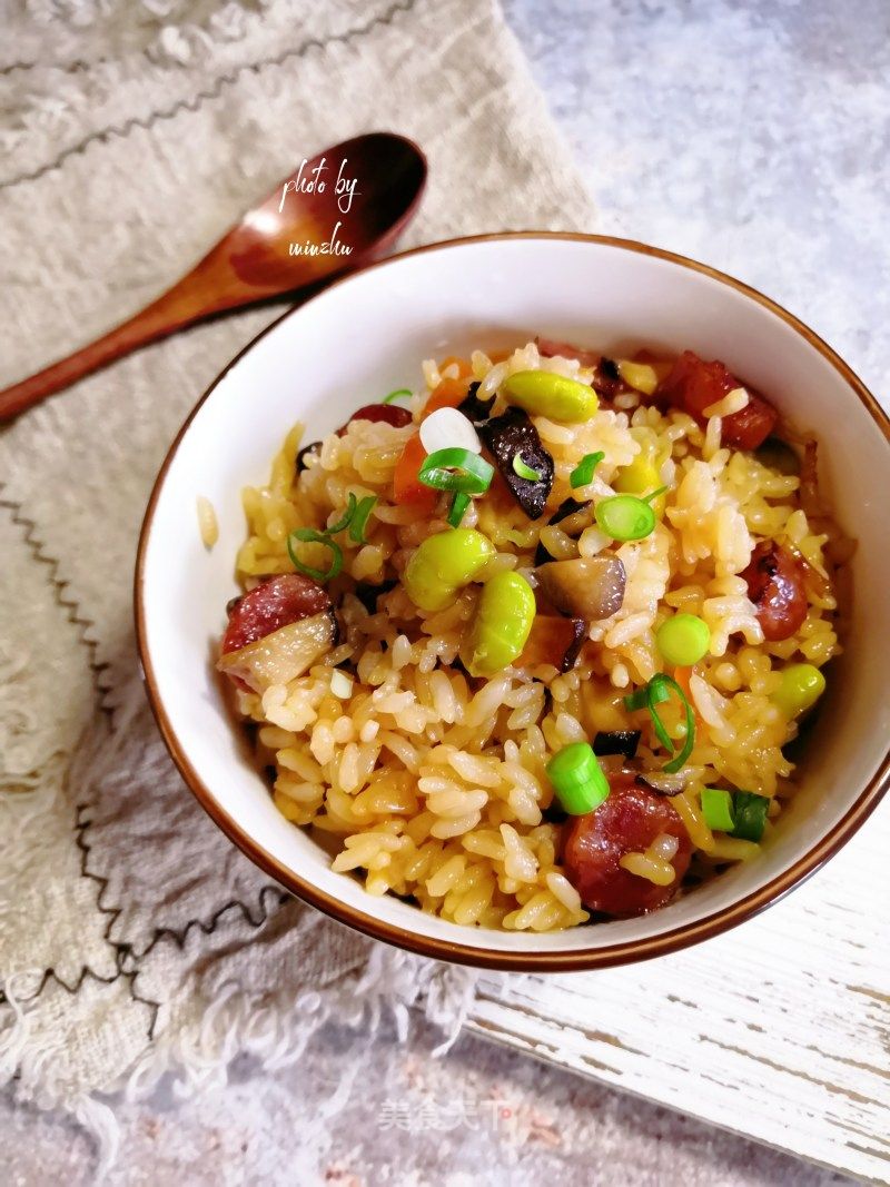 毛豆煲仔饭