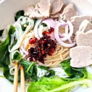 精肉热汤粉的做法步骤：14