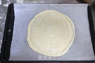 赤松茸秋葵脆底披萨的做法步骤：5