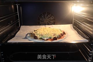 赤松茸秋葵脆底披萨的做法步骤：9