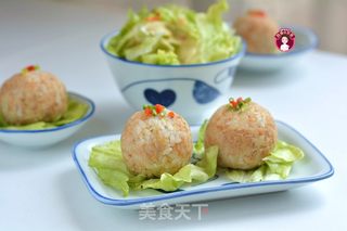 低脂鸡肉米饭团子的做法步骤：9
