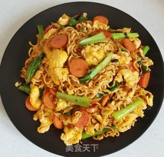 炒方便面的做法步骤：16
