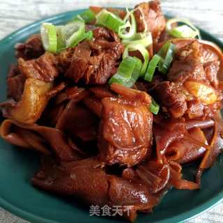 排骨花肉烧笋干的做法步骤：29