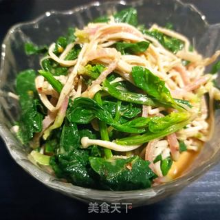 菠菜拌金针菇的做法步骤：14
