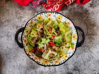 生菜芯拌海参的做法步骤：7