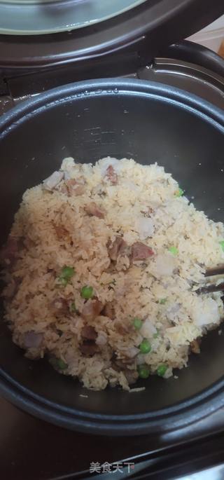 腊肠芋头焖饭的做法步骤：13