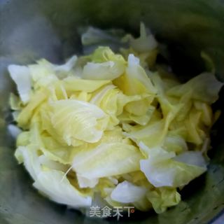 精肉拌包菜心的做法步骤：5