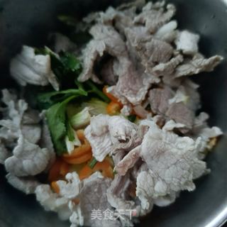 精肉拌包菜心的做法步骤：8