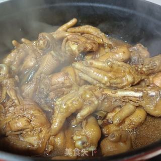 黄豆酱烧鸡爪的做法步骤：7