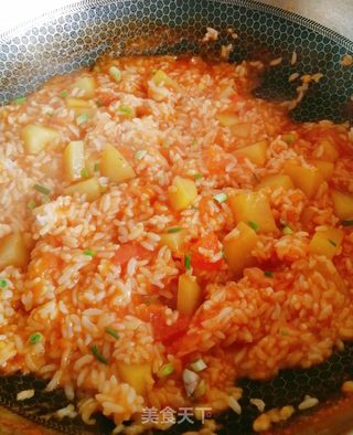 番茄土豆烩饭的做法步骤：8