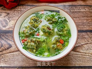 荠菜丸子咸米饭的做法步骤：11
