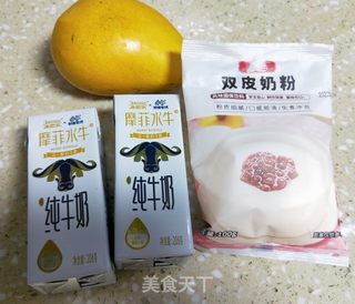 芒果双皮奶的做法步骤：1