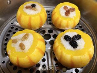 太阳瓜蒸糯米饭的做法步骤：8