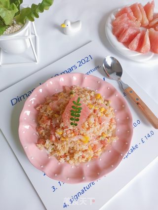 网红柚子炒饭的做法步骤：15