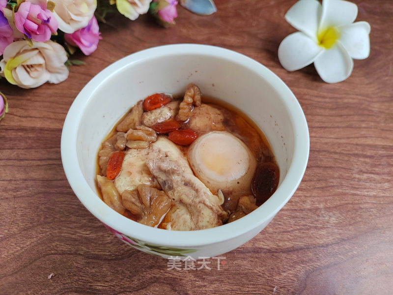 核桃黄酒炖蛋