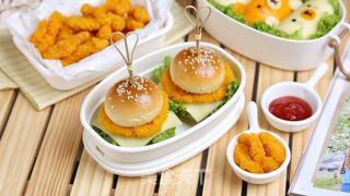 小熊芝士饭团+芝士炸鸡堡的做法步骤：14